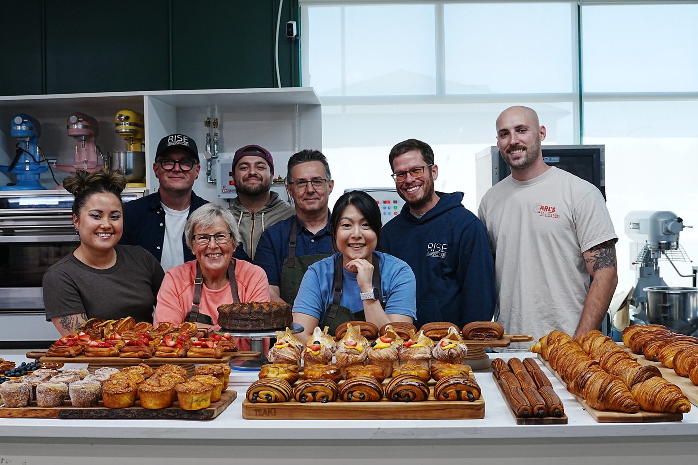 Croissant Camp group with the week's bakes